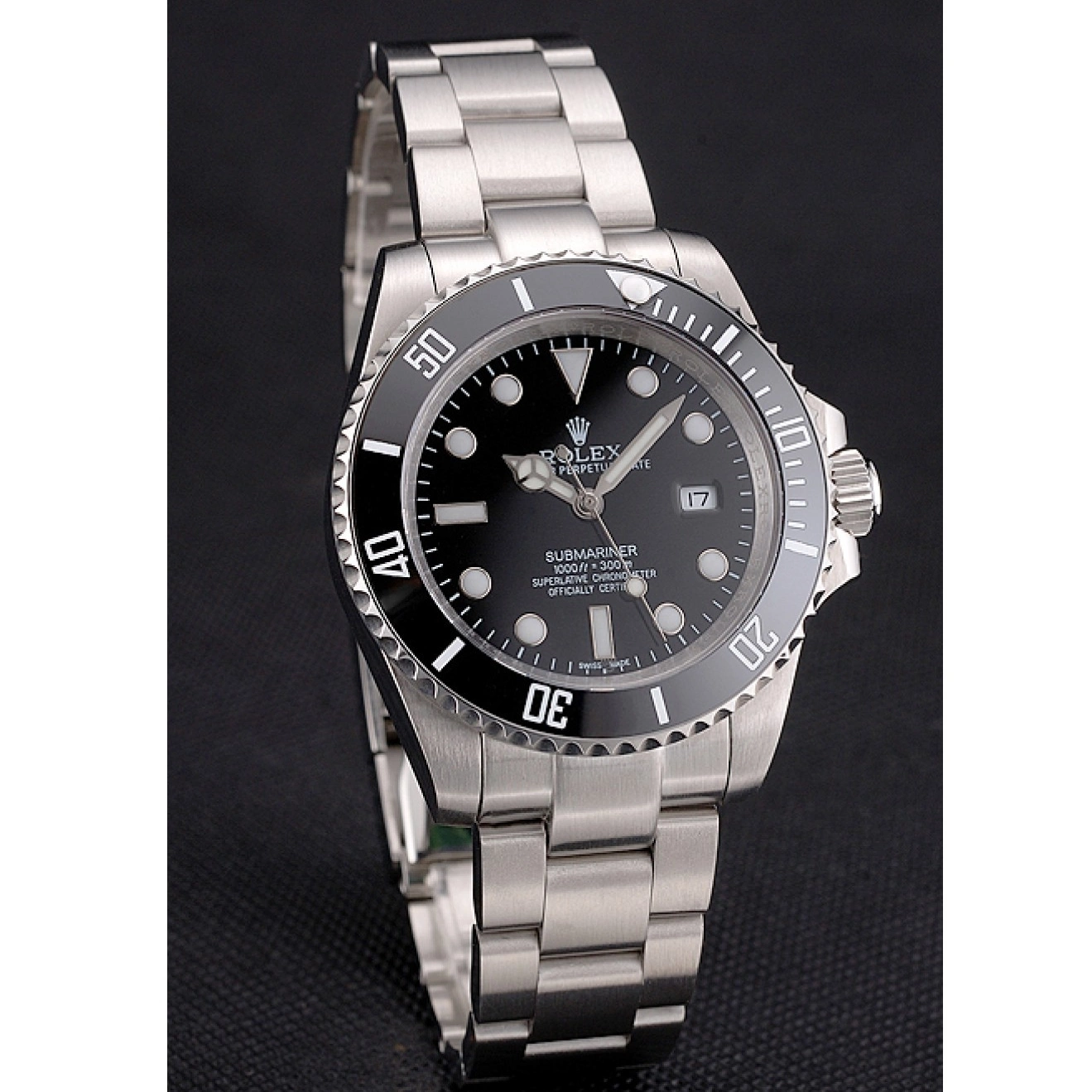 Aaa replica Submariner And Dial Bezel Black Date And Small Bracelet Stainless Swiss Case Steel Rolex 0225