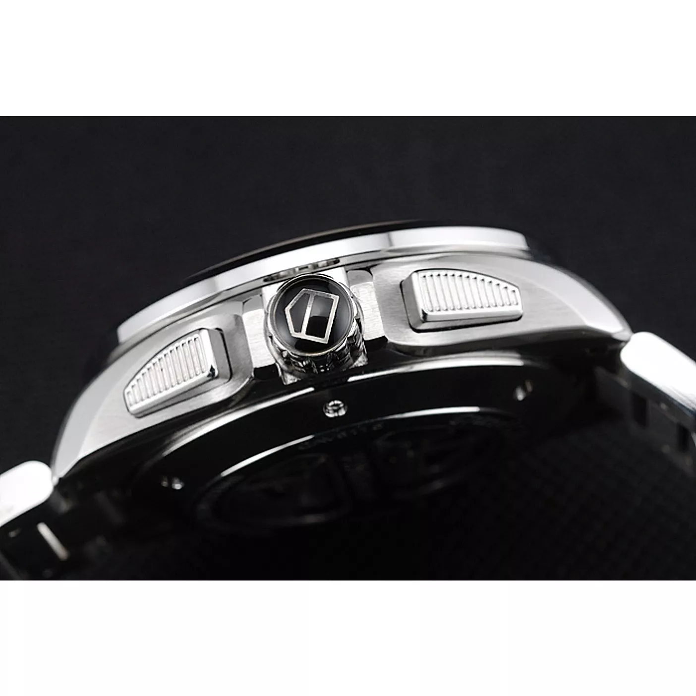 Aaa fake watches Tag Heuer Swiss Carrera Tachymeter Bezel Stainless Steel Black Dial 0206