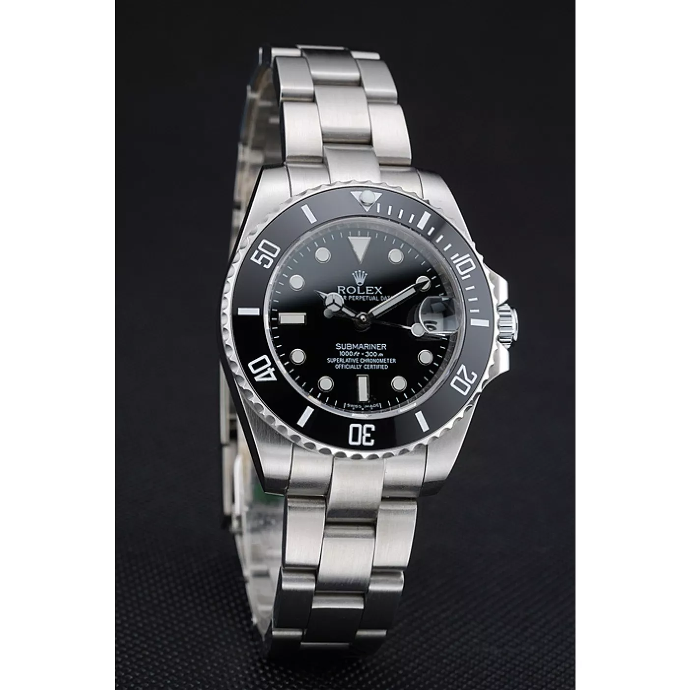 Aaa replica Rolex Submariner Date Black Dial Stainless Steel Bracelet 1454153 0205