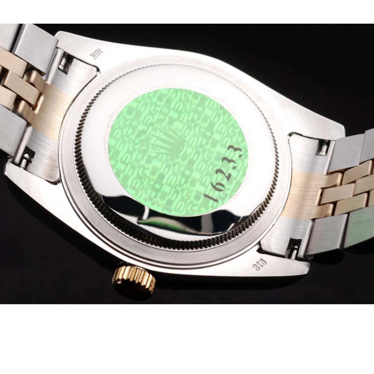 Aaa replica watch 98084 Two Gold Stainless Silver DateJust Plated Steel 18k Dial Rolex Tone 0220