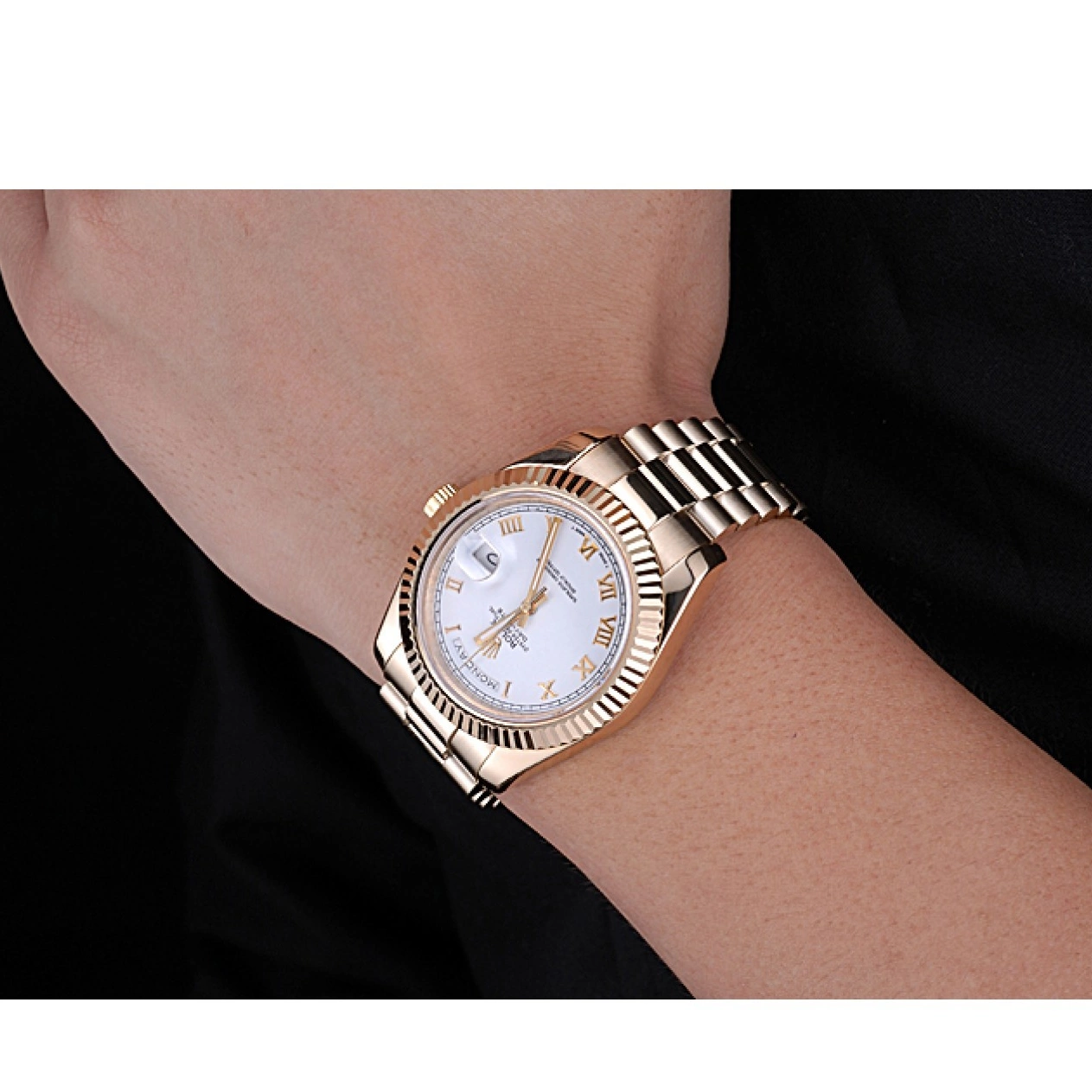 Aaa fake watches Dial White Bracelet 622546 Day-Date Rolex Gold 0223