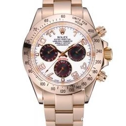 Aaa fake watches with 622548 Subdials Black Daytona Cosmograph Bracelet Gold Rolex White 0219