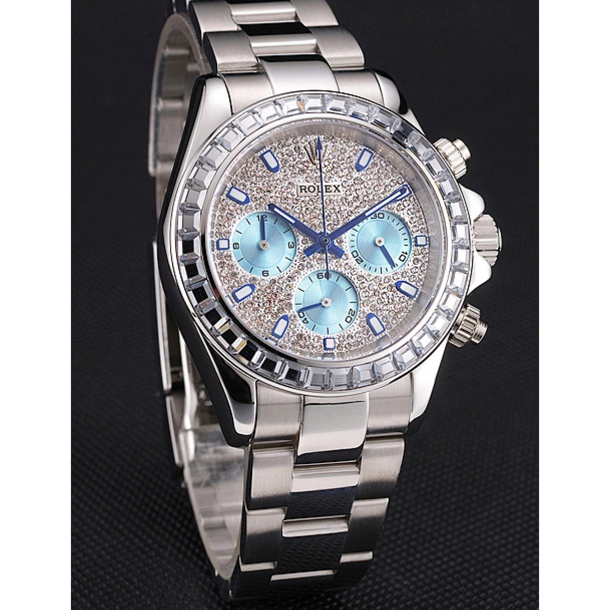 Aaa replica watch Bezel Daytona And Case And Bracelet Steel Stainless Dial Rolex Diamond 0224